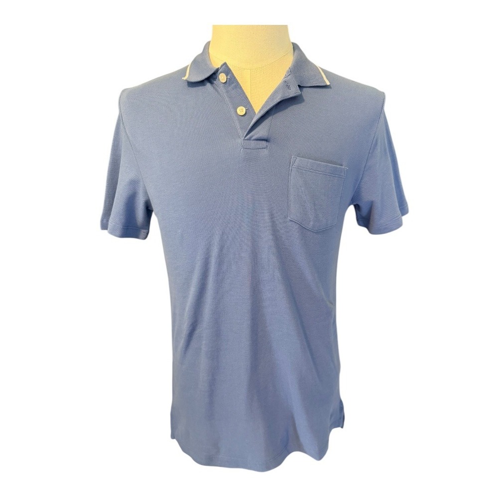 Crewcuts Vintage Peri Blue Polo Shirt Pocket Trim Short Sleeve Top‎ Kids XXL